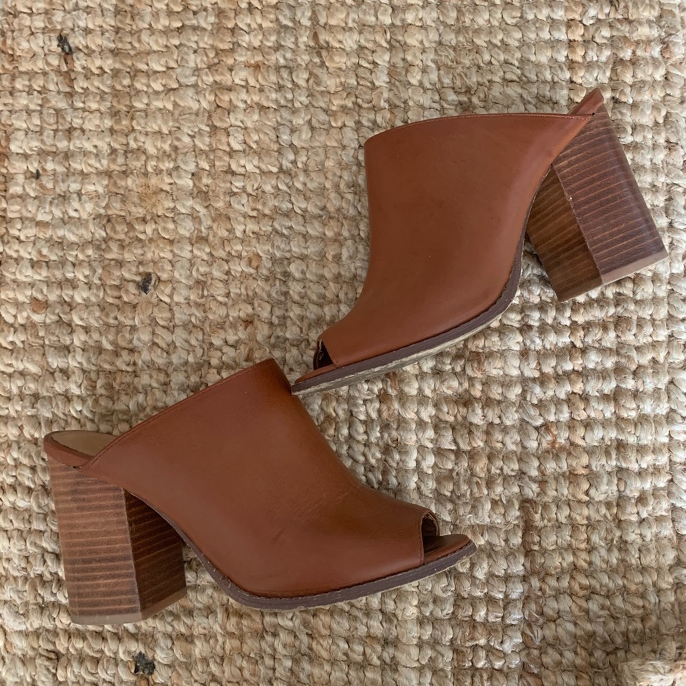 Silence + Noise Peep Toe Block Heels